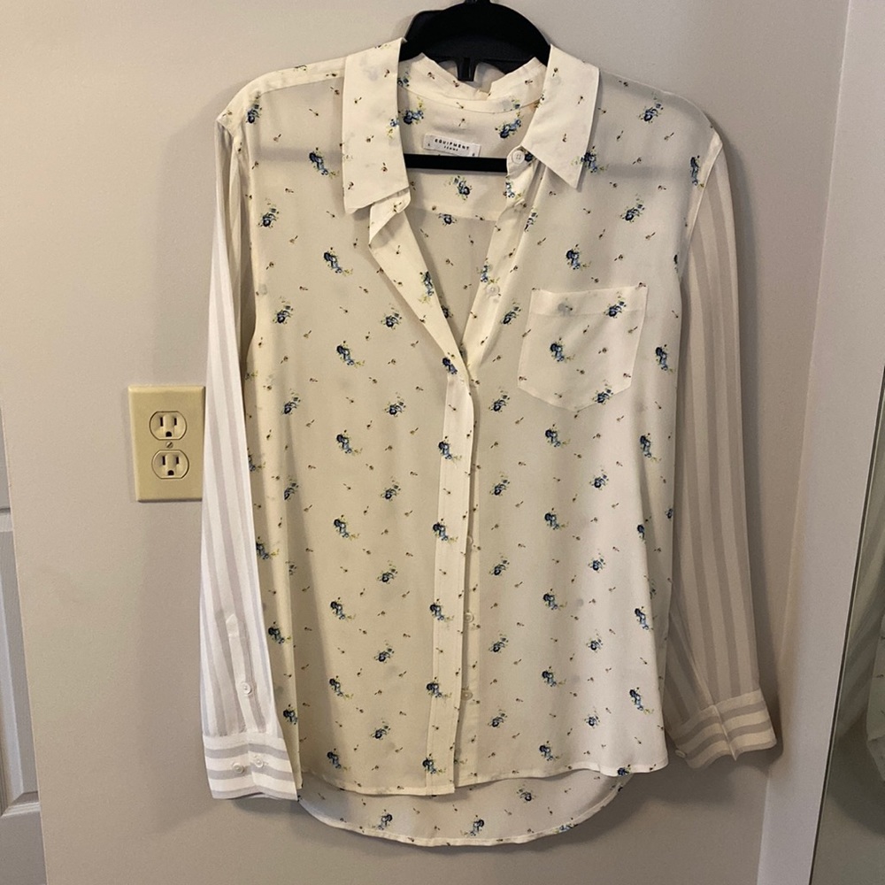 Equipment button down blouse size L
